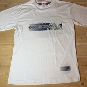 Vintage 90s Dallas Cowboys NFL T Shirt Sz Large White